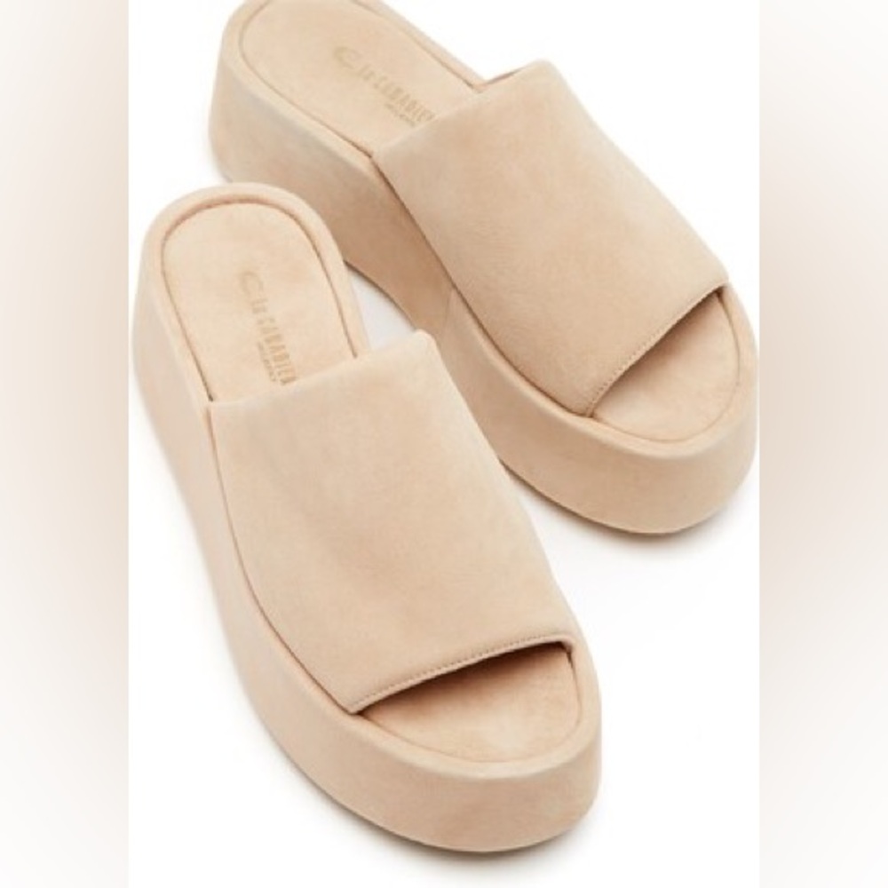 NWOB La Canadienne Kyrie Slide Platform Sandals Size EU 37/US 6